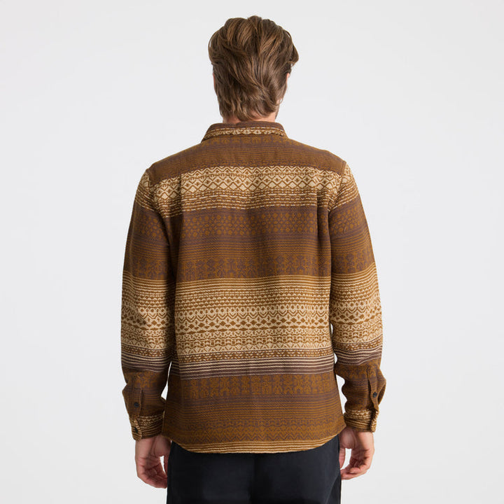 Roark Nordsman Jacquard Long Sleeve Flannel - Otter - Sun Diego Boardshop