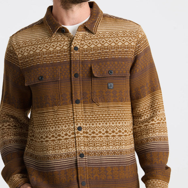 Roark Nordsman Jacquard Long Sleeve Flannel - Otter - Sun Diego Boardshop