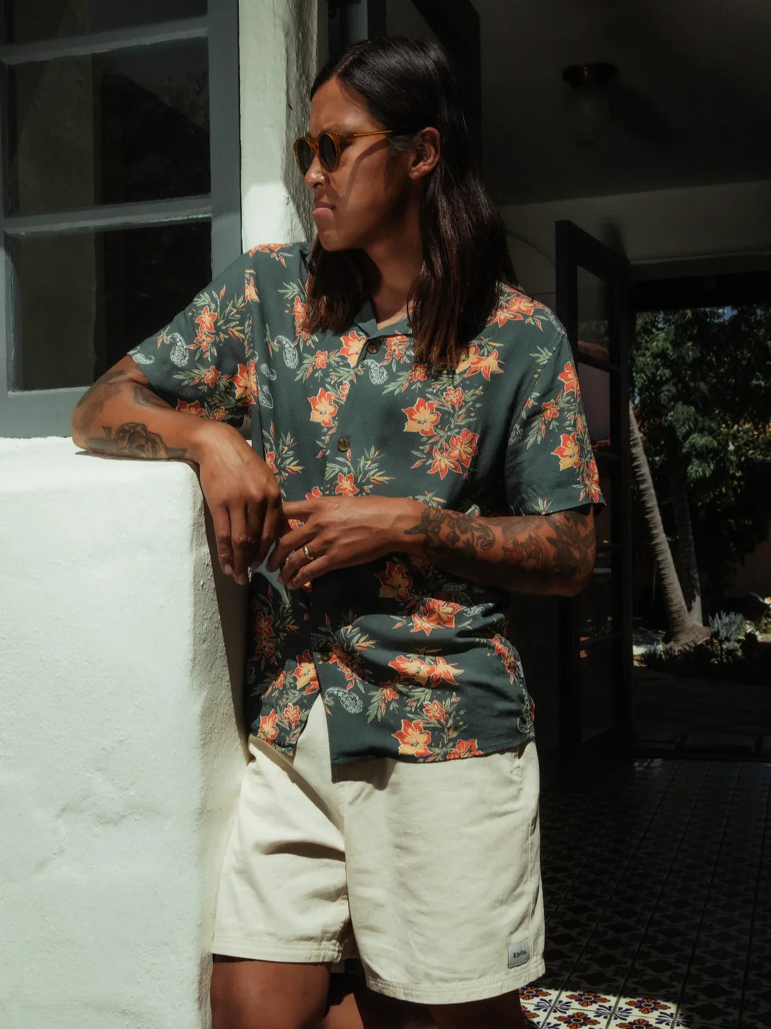 Rhythm Tropical Paisley Cuban Short Sleeve Shirt - PINE - Sun Diego Boardshop