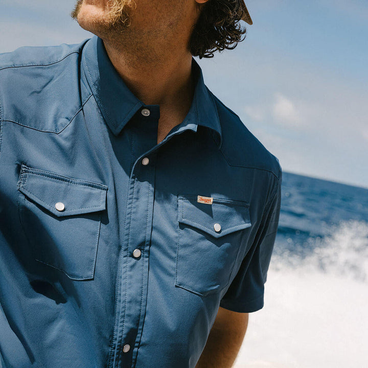 Seager El Ranchero Short Sleeve Shirt - Sky Blue - Sun Diego Boardshop