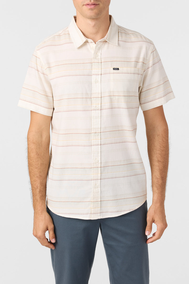 O`Neill Seafaring Stripe Stretch Standard Fit Shirt - White - Sun Diego Boardshop