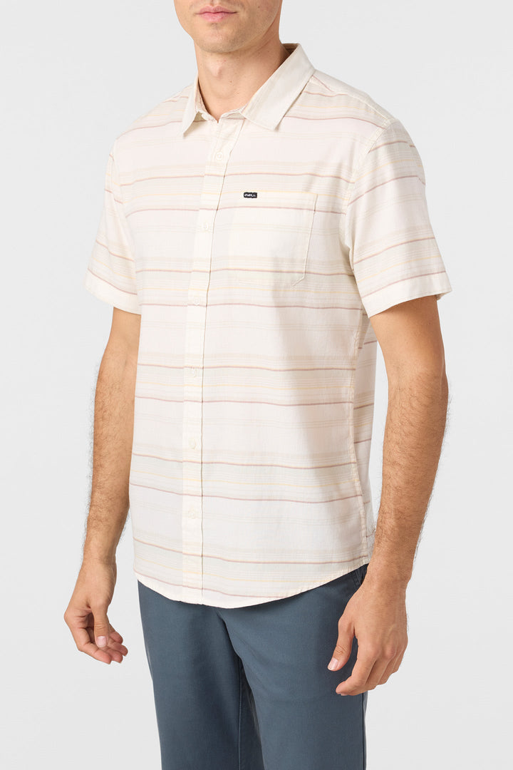 O`Neill Seafaring Stripe Stretch Standard Fit Shirt - White - Sun Diego Boardshop