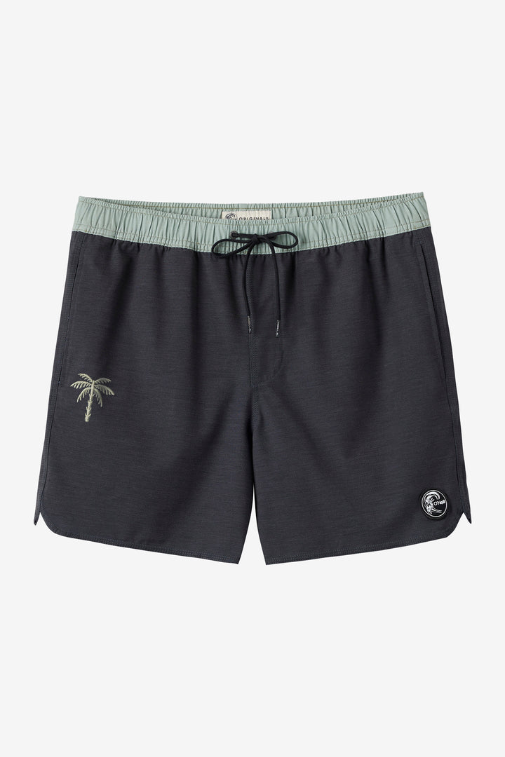 O'Neill O'RIGINALS SOLID SCALLOP 16" VOLLEYS - BLACK - Sun Diego Boardshop