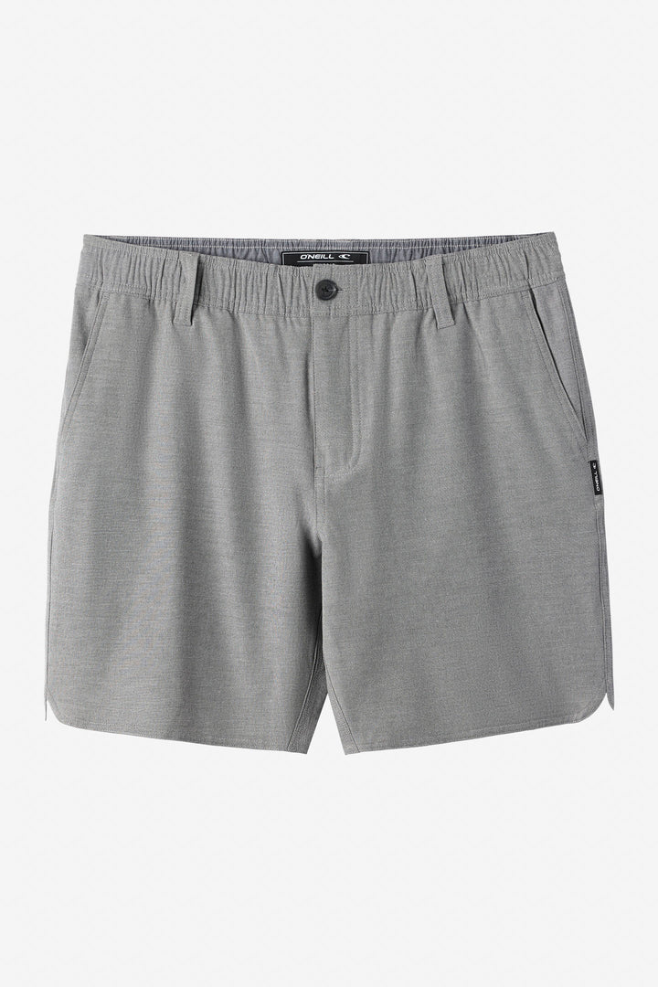 O'Neill RESERVE LIGHT CHECK 18" SCALLOP HYBRID SHORTS - GRAPHITE - Sun Diego Boardshop