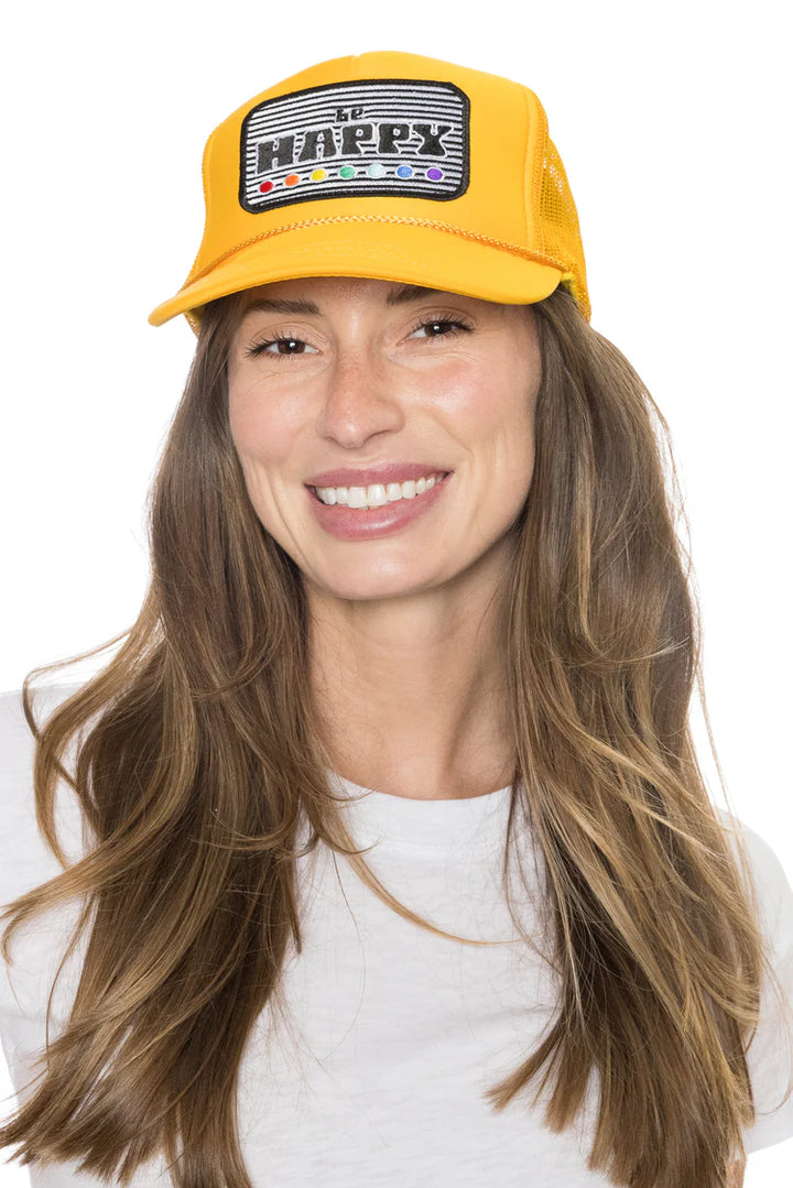 That Friday Feeling  BE HAPPY HAT - GOLD - Sun Diego Boardshop