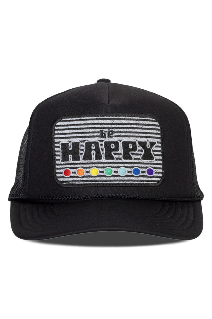 That Friday Feeling BE HAPPY HAT - BLACK - Sun Diego Boardshop