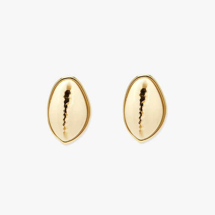 Pura Vida Cowrie Stud Earrings - GOLD - Sun Diego Boardshop