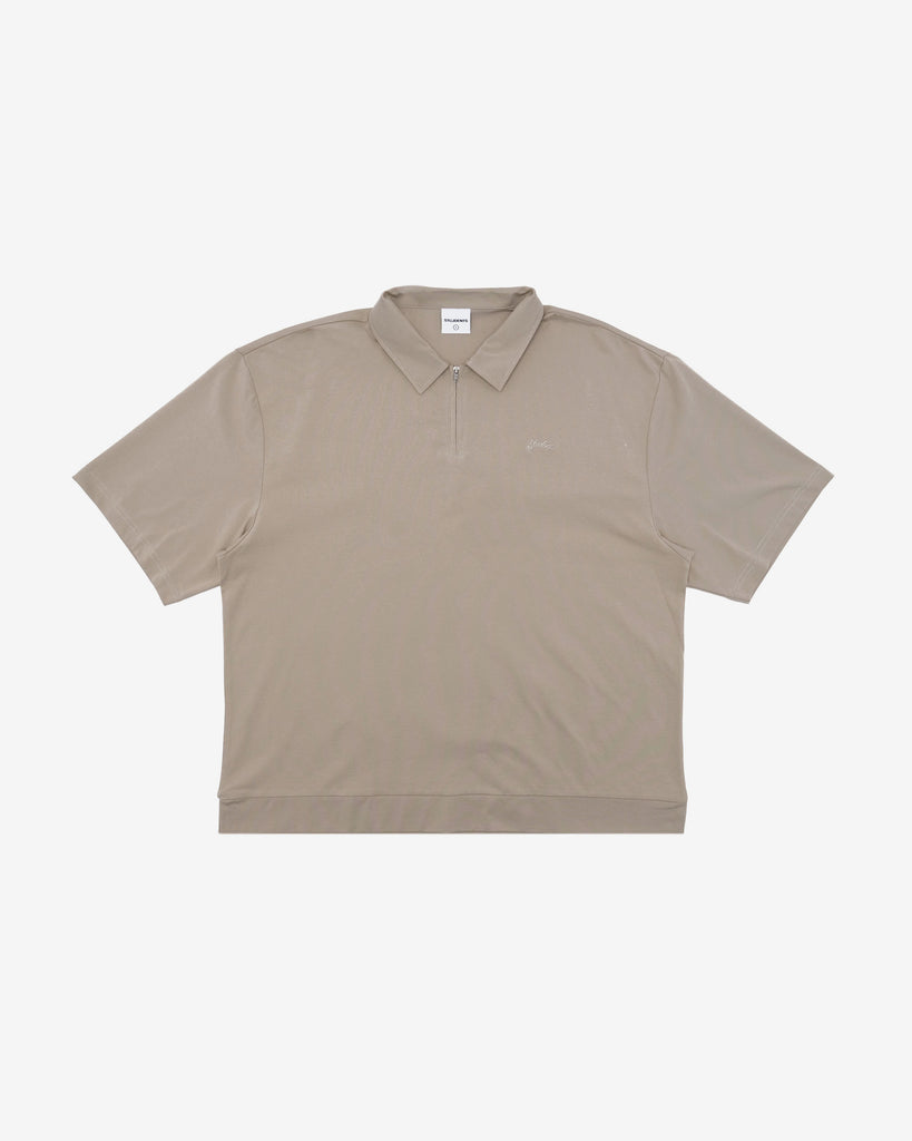 Students Golf Lanser Short Sleeve Jersey Zip Polo Shirt - Tan - Sun Diego Boardshop