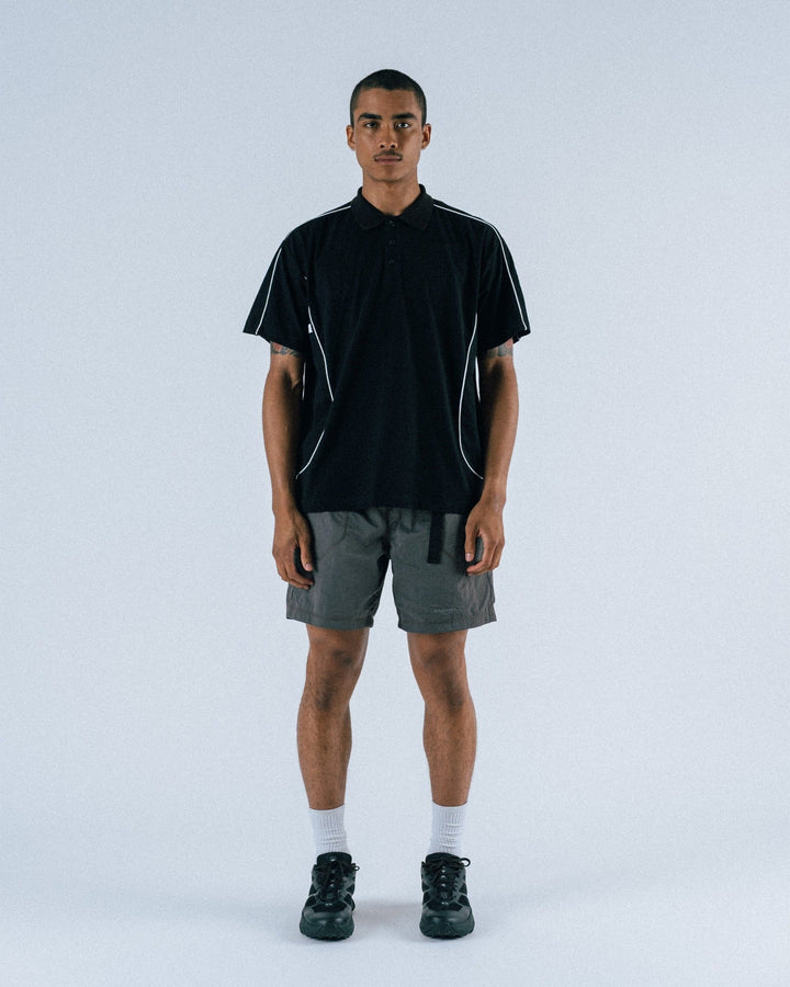 Students Golf Coach Short Sleeve Jersey Polo Shirt - Black - Sun Diego Boardshop