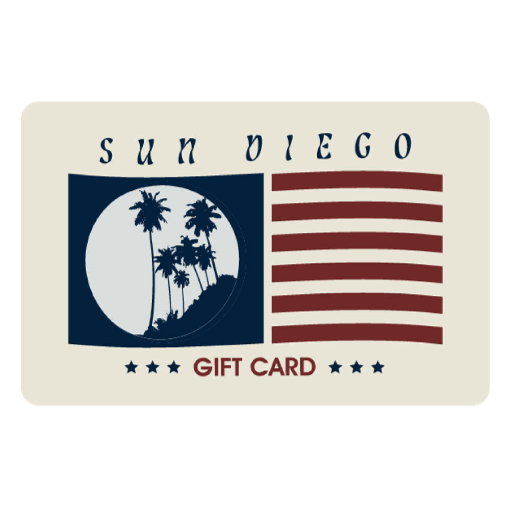 Sun Diego Physical Gift Cards For In Store Purchases - Sun Diego Boardshop