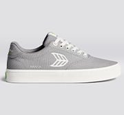 NAIOCA Canvas Light Grey Canvas Off-White Logo Sneaker Men - Sun Diego Boardshop