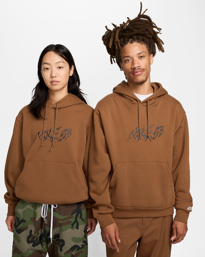 Nike Fleece Pullover Skate Hoodie - LT BRITISH TAN/WHITE - Sun Diego Boardshop