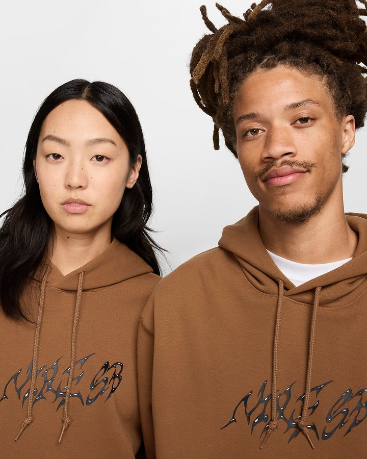 Nike Fleece Pullover Skate Hoodie - LT BRITISH TAN/WHITE - Sun Diego Boardshop