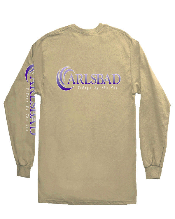 SunDiego Carlsbad Village Long Sleeve Tee - Vintage Gold - Sun Diego Boardshop