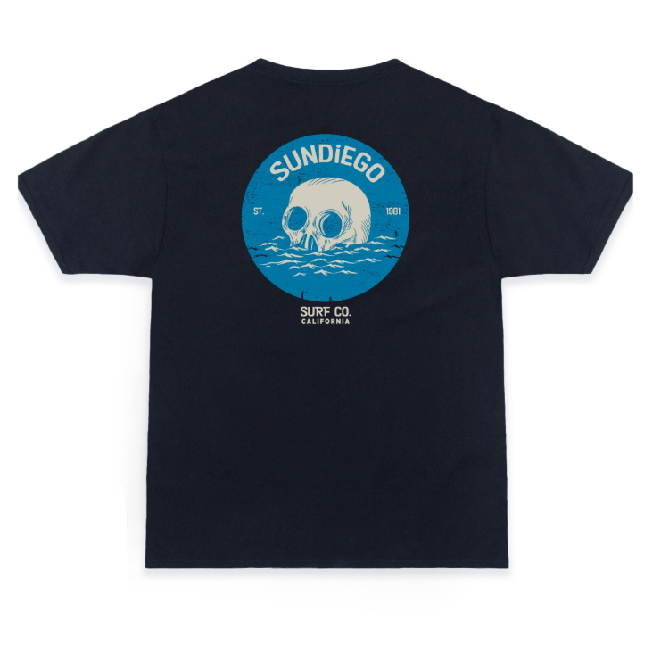 SunDiego Wave Death T-Shirt - Harbor Blue - Sun Diego Boardshop