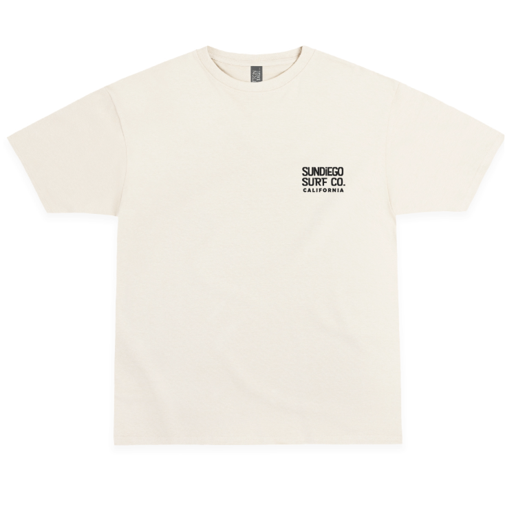 SunDiego Wave Death T-Shirt - Bone - Sun Diego Boardshop