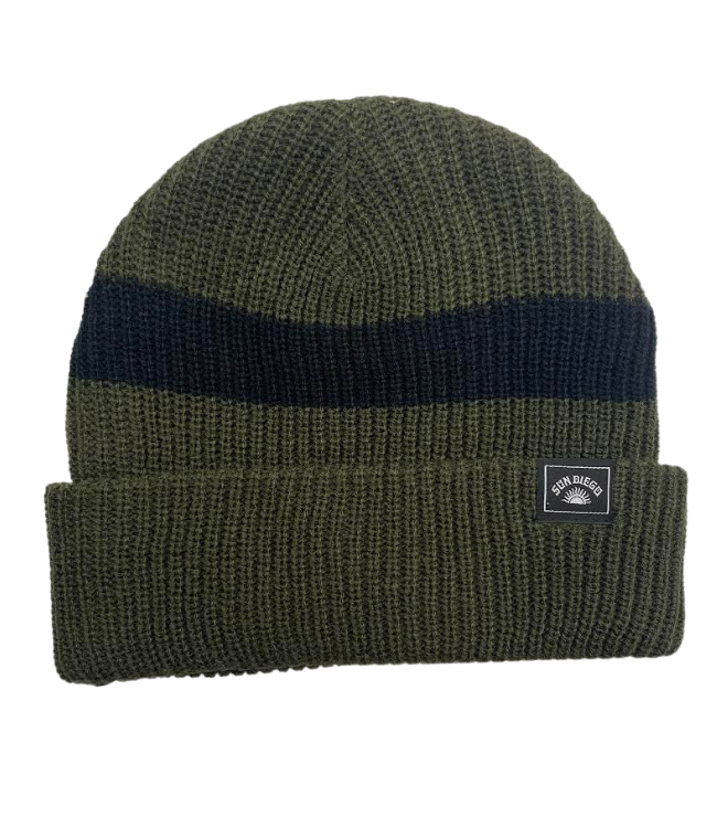 Sun Diego Reserve Solid Beanie - Army/Black - Sun Diego Boardshop