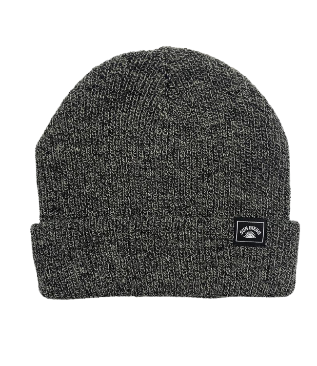 Sun Diego Reserve Solid Beanie  - Black Marl - Sun Diego Boardshop