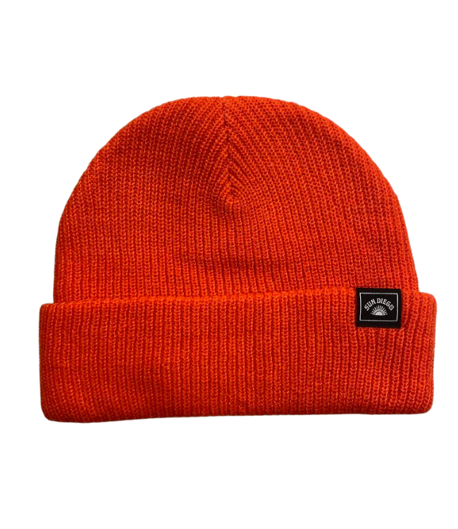 Sun Diego Reserve Solid Beanie - Safety Orange - Sun Diego Boardshop
