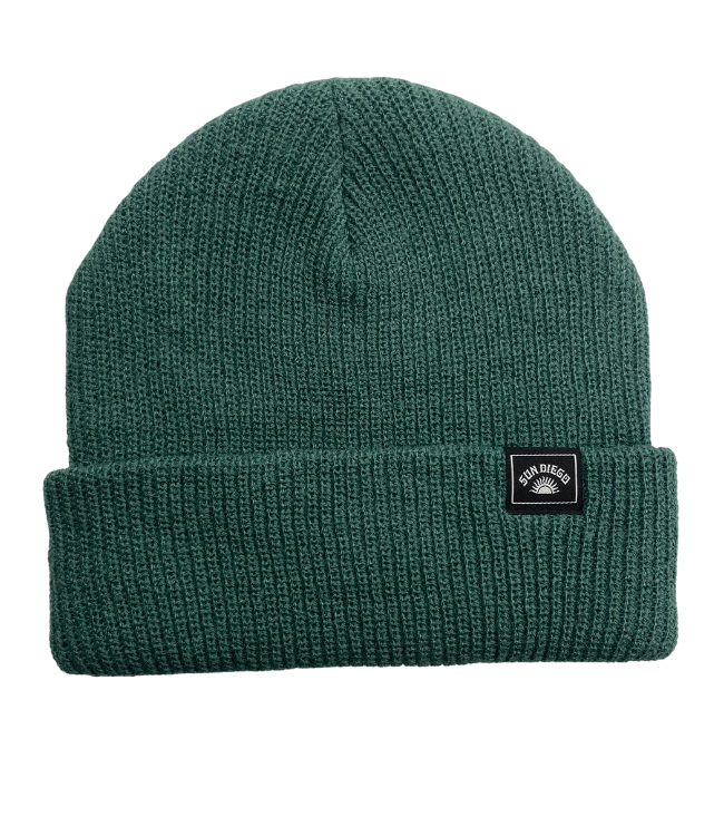 Sun Diego Reserve Solid Beanie - Work Green - Sun Diego Boardshop