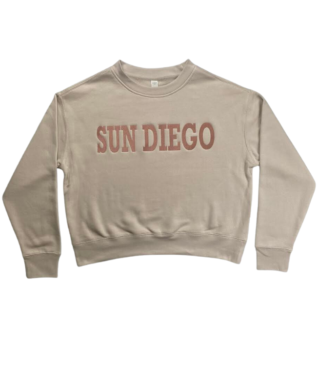 Sun Diego Fleece Embroidered - Bone - Sun Diego Boardshop