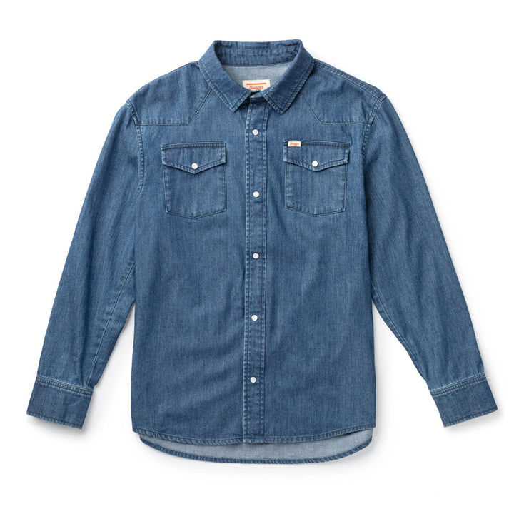 SEAGER Reagan Pearl Snap - RAW INDIGO - Sun Diego Boardshop
