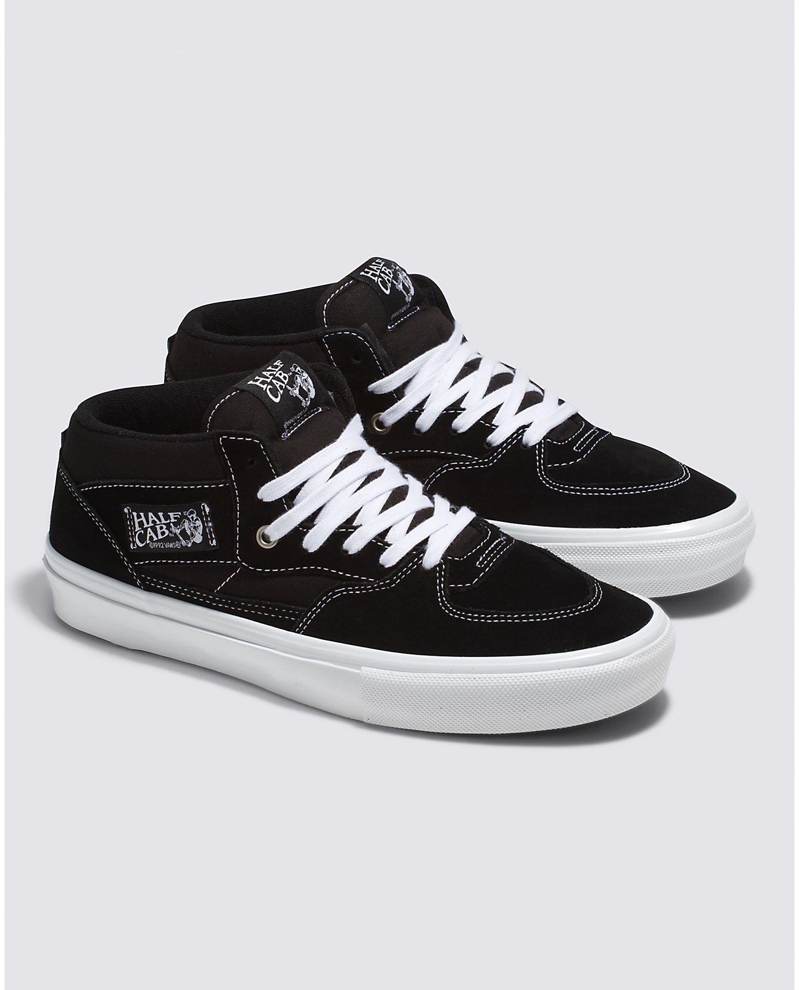 Vans Men's Skate Half Cab Shoe - Black White – Sun Diego Boardshop