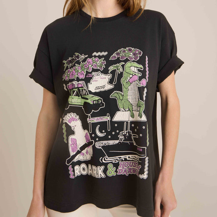 Roark H.O.D Oversized Premium Tee - FADED BLACK - Sun Diego Boardshop