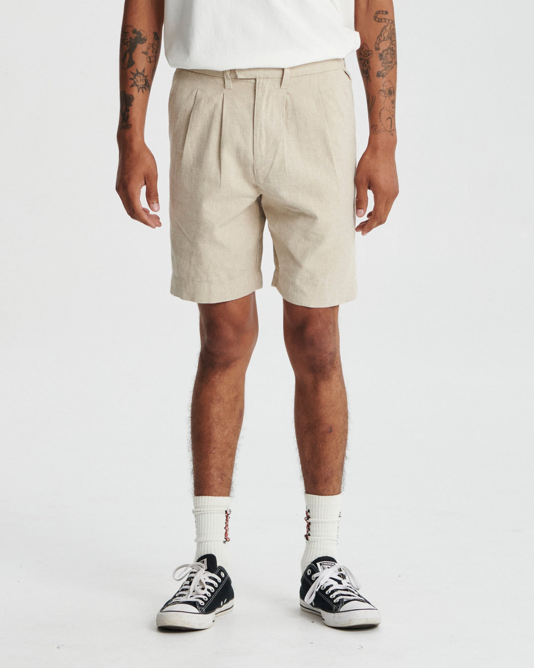 Critical Slide Harro Linen Short - Ecru - Sun Diego Boardshop