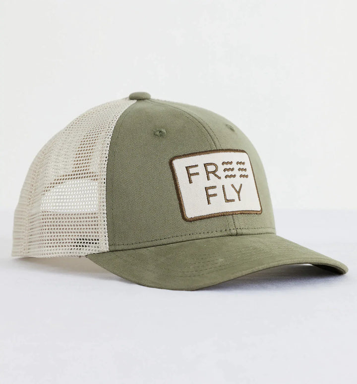Free Fly Wave Trucker Hat - CAPERS GREEN - Sun Diego Boardshop