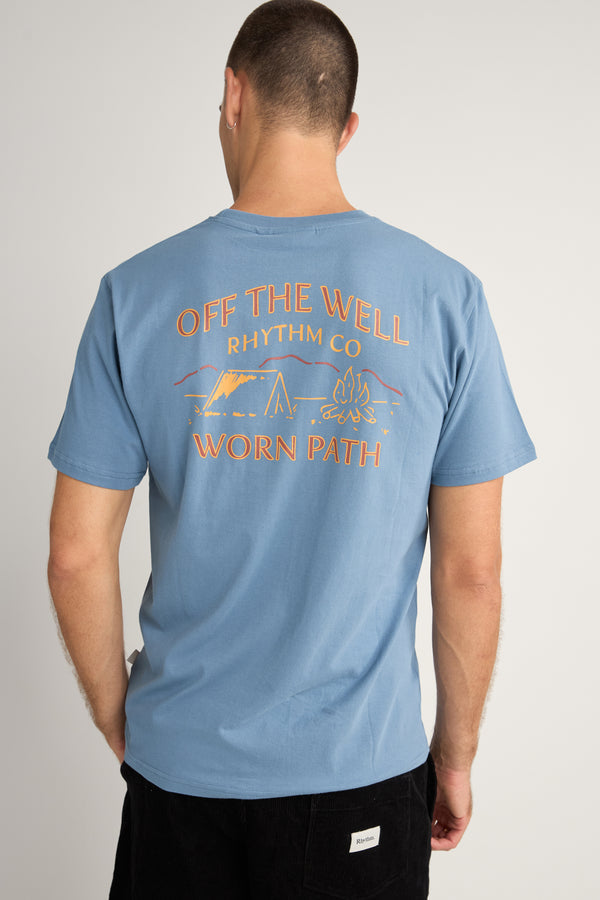 Rhythm Wilderness Short Sleeve T Shirt - VINTAGE BLUE - Sun Diego Boardshop