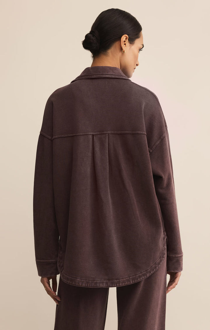 Z-Supply All Day Knit Jacket - Chocolate Cherry - Sun Diego Boardshop