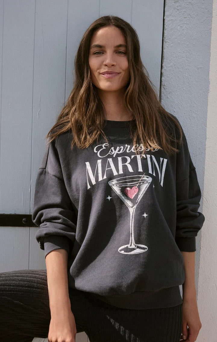 Z-Supply Oversized Espresso Martini Sweatshirt - Black Sand - Sun Diego Boardshop