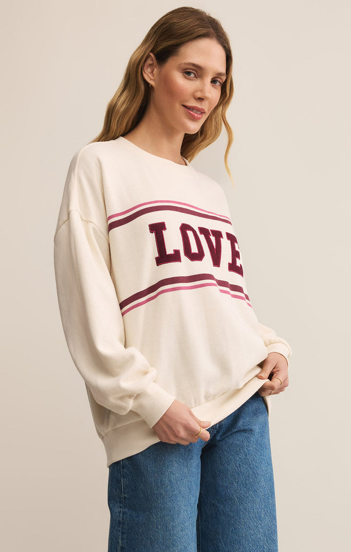 Z-Supply Oversized Love Sweatshirt - Vanilla Ice - Sun Diego Boardshop