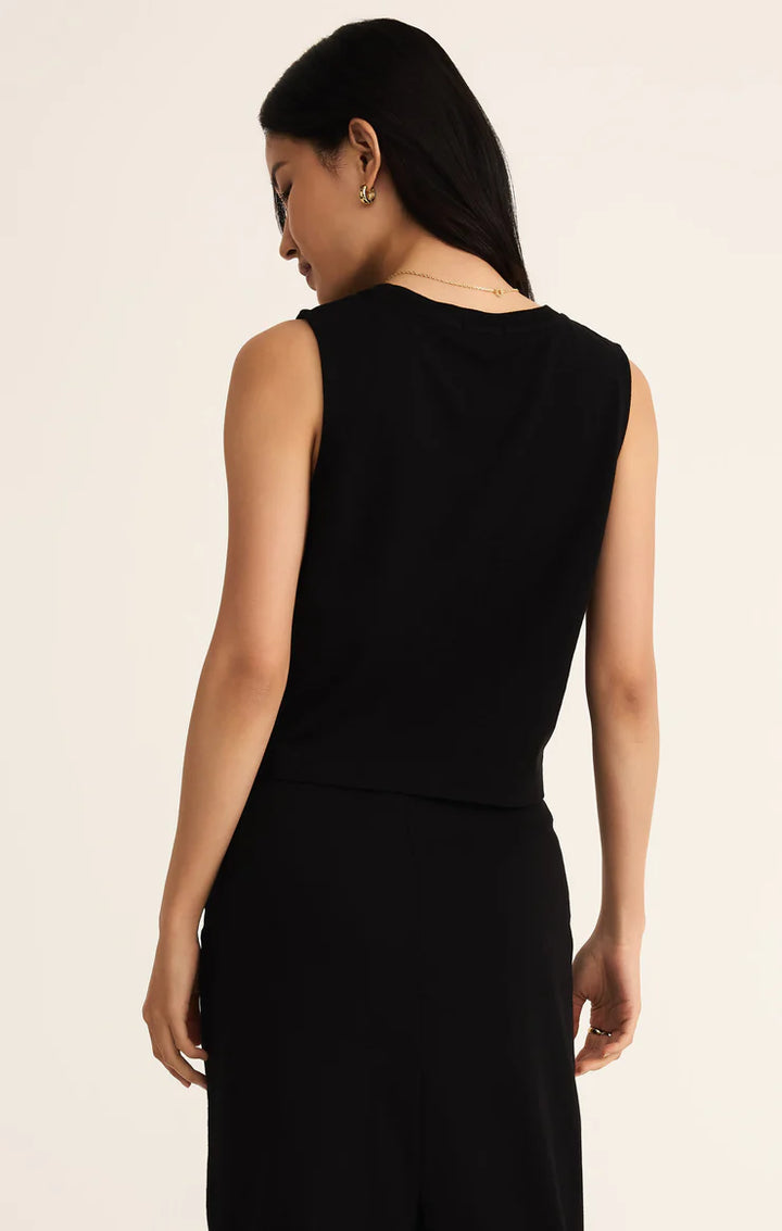 Z-Supply Sloane Cotton Jersey Tank - True Black - Sun Diego Boardshop