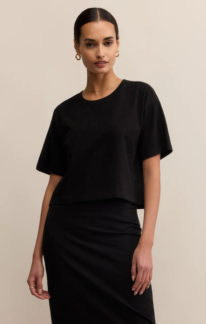 Z-Supply On The Go Cotton Jersey Tee - True Black - Sun Diego Boardshop