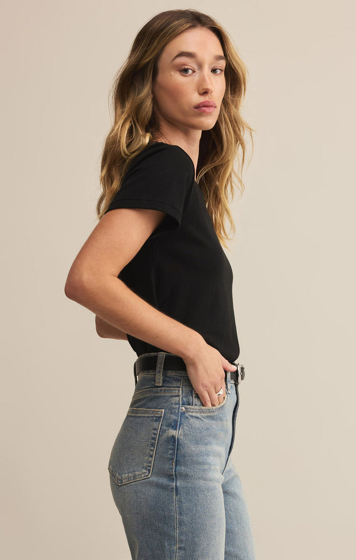 Z-Supply Tourist Knit Jersey Tee - Black - Sun Diego Boardshop