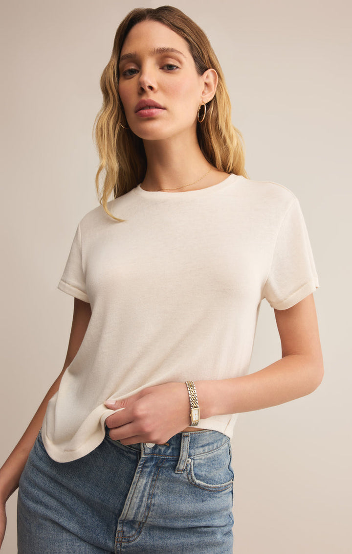 Z-Supply Tourist Knit Jersey Tee - Crystal - Sun Diego Boardshop