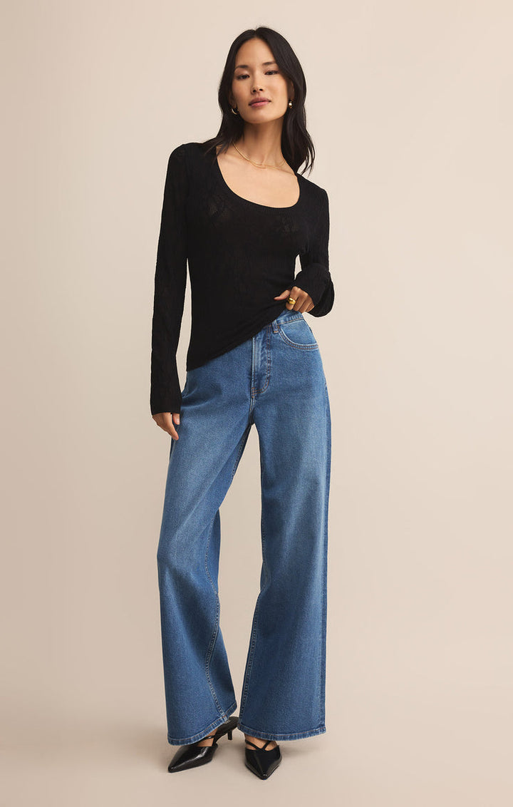 Z-Supply Tibi Scoop Mesh Top - Black - Sun Diego Boardshop