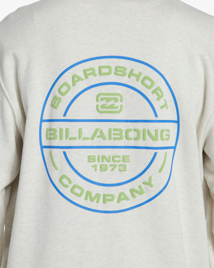Billabong Short Sands Crew Sweatshirt - Light Grey Heather - Sun Diego Boardshop