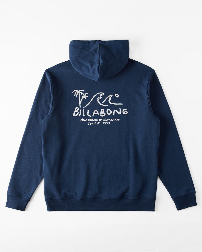 Billabong Short Sands Zip Sweatshirt - Dark Blue - Sun Diego Boardshop