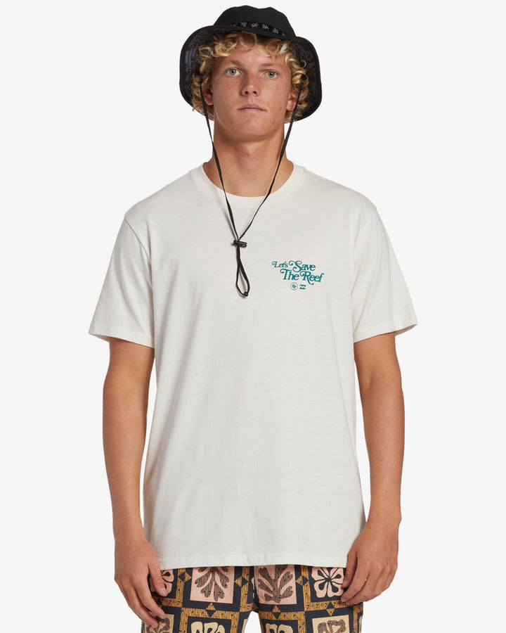 Billabong Cg Lets Save The Reef Short Sleeve T-Shirt - Off White - Sun Diego Boardshop