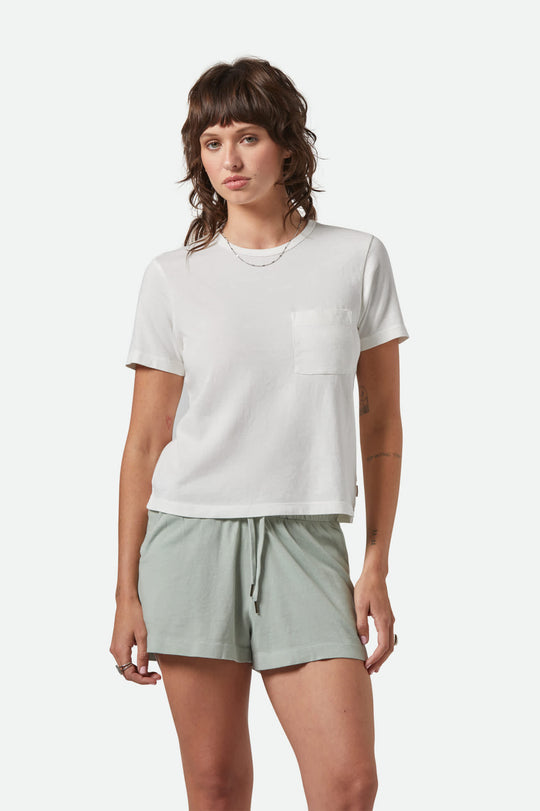 Brixton Carefree Organic Garment Dye Perfect T-Shirt - OFF WHITE - Sun Diego Boardshop