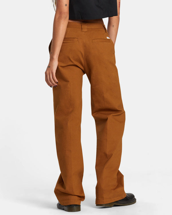 RVCA Coco Wide Leg Pants - Workwear Brown - Sun Diego Boardshop