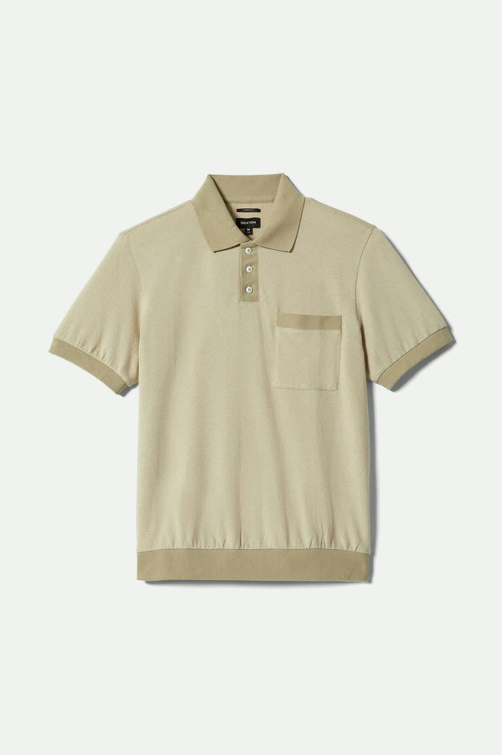 Brixton Weekend Herringbone Polo - Whitecap/Elm - Sun Diego Boardshop