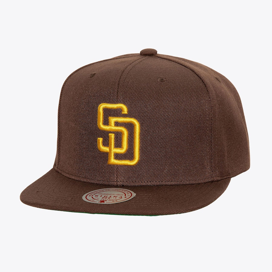 Mitchell & Ness San Diego Padres League Patch Snapback Hat - Brown - Sun Diego Boardshop