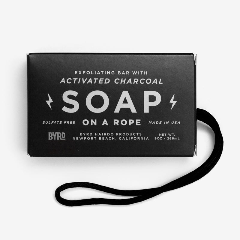 Byrd Activated Charcoal Soap on a Rope - CHARCOAL - Sun Diego Boardshop