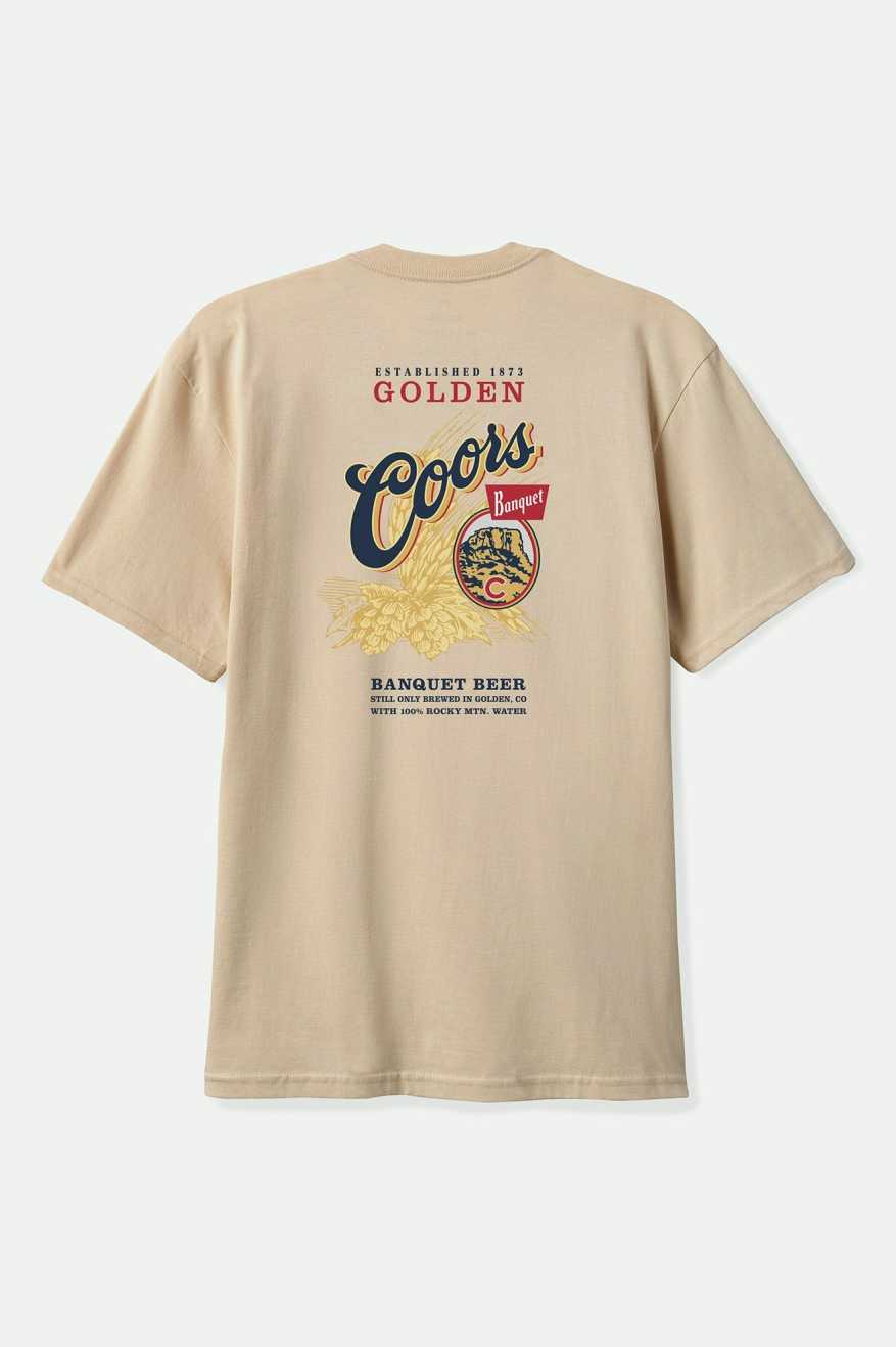 Brixton COORS START YOUR LEGACY HOPS T-SHIRT - CREAM - Sun Diego Boardshop