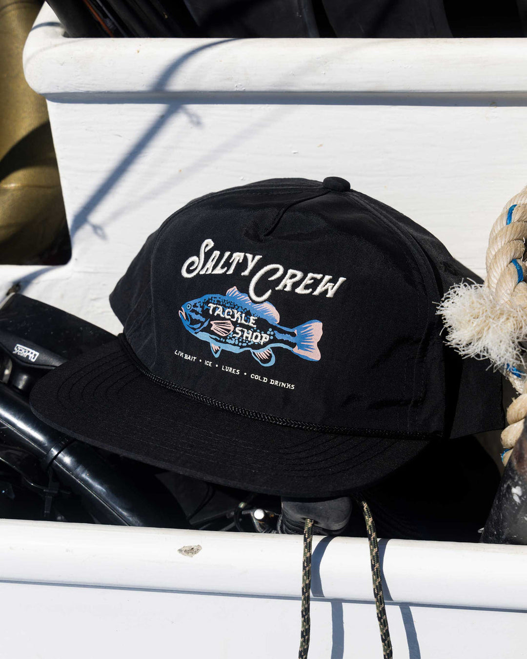 Salty Crew Crafted 5 Panel Hat - Black - Sun Diego Boardshop