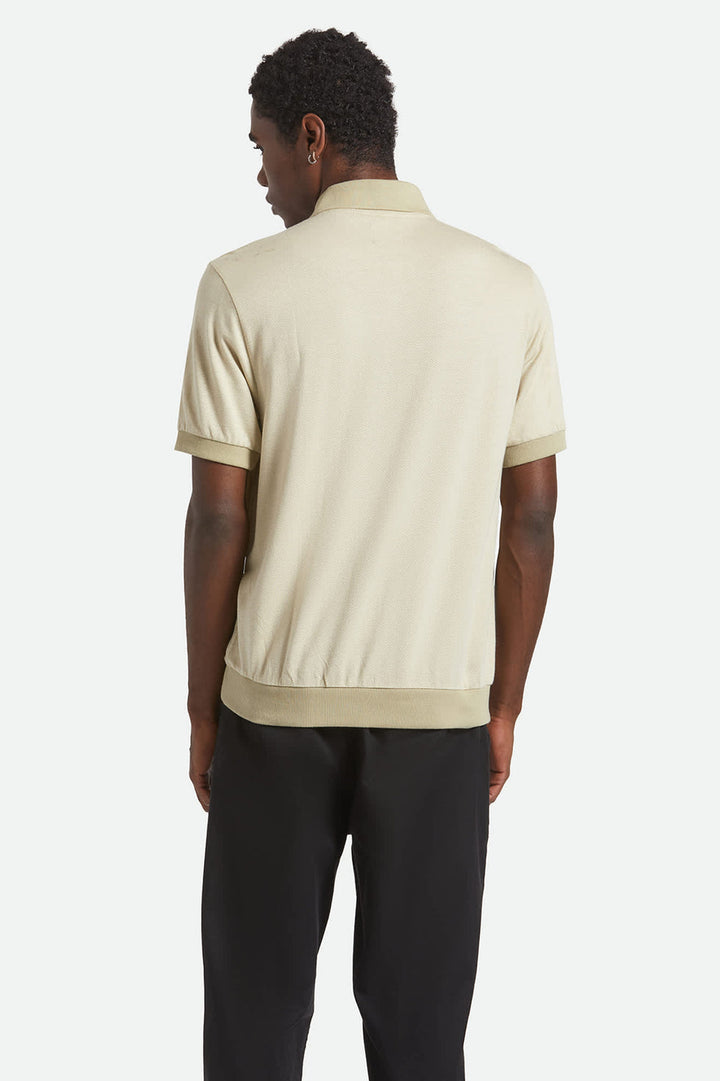 Brixton Weekend Herringbone Polo - Whitecap/Elm - Sun Diego Boardshop